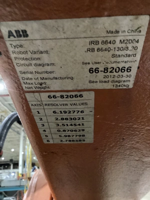 Used 2012 ABB IRB 6640-130/3.20 Robots Michigan US | iGAM Industrial Marketplace #1466487