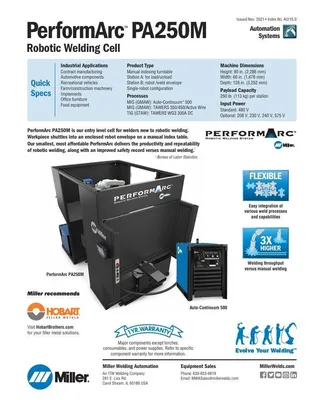 2019 MILLER PERFORM ARC PA 250M ROBOTIC WELDING | Machinery Network (13)