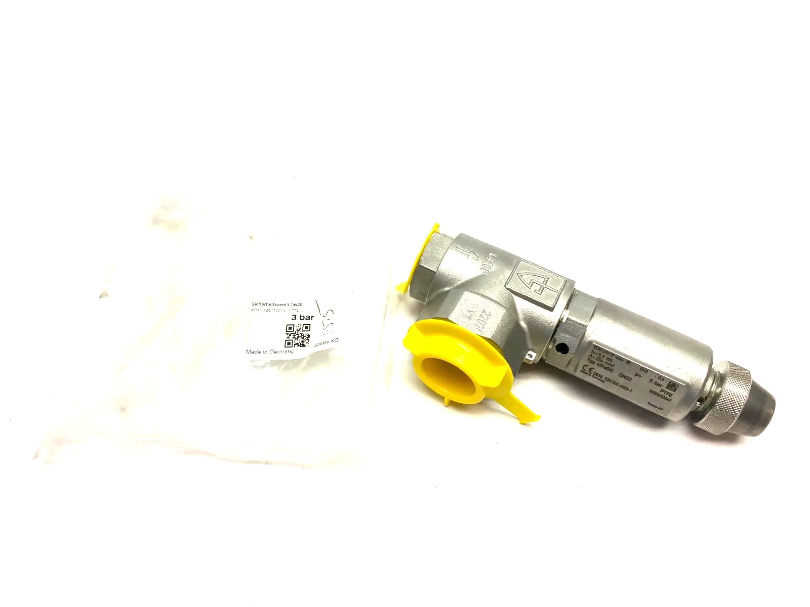 USED GOETZE SAFETY VALVE 3BAR DN20