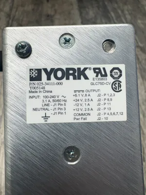 Used YORK 025-34111-000 Misc Electrical & Power Parts South Carolina US | ESS Industrial Equipment Sales #1470170
