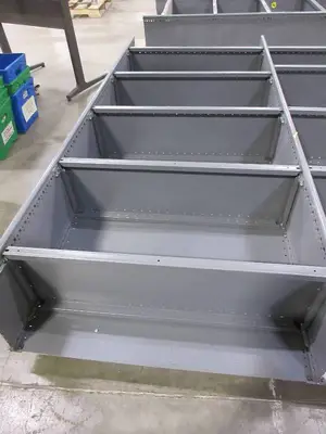 GRAY MEAL SHELVING UNITS - DOUBLE WIDE AND SINGLE WIDE