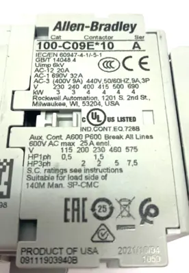 100S-C09EJ14C | Allen Bradley  Ser. A Guardmaster A04 Safety Contactor BROKEN TOP - For parts or not working