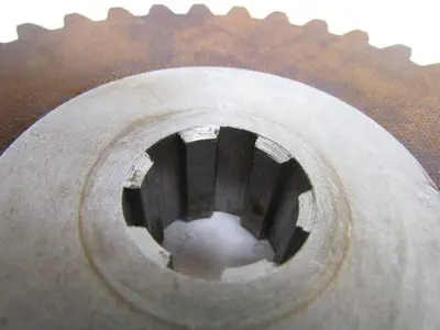 37T-C-3154M Phenolic Spur Gear 37T 6DP 20° 1" Face 6-1/2" OD Metal Spline Hub