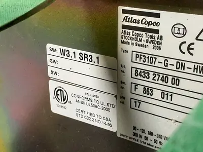 Used 2006 ATLAS COPCO PF3107GDNHW Industrial Controls Ohio US | HGR 24 #1508090