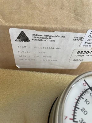 NEW Anderson Instrument EA031010041441