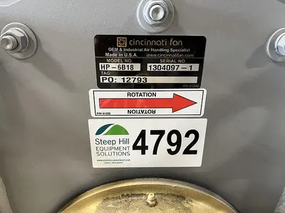 USED CINCINNATI FAN HP-6B18