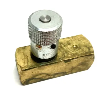 USED PARKER COLORFLOW BRASS IN-LINE FLOW CONTROL VALVE 2000PSI
