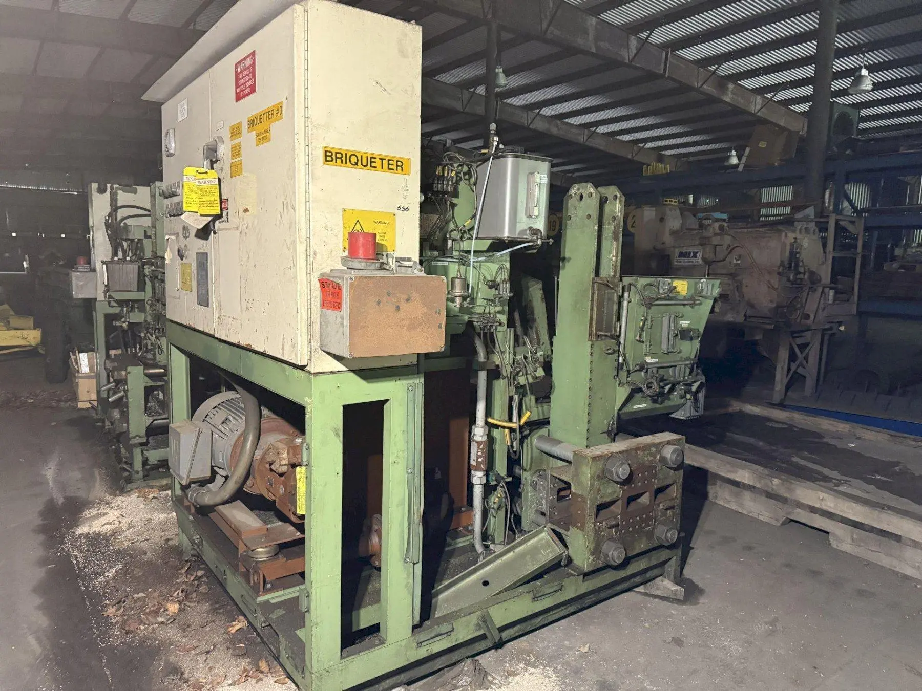HERTWICH ENGINEERING MODEL #HE-300-30/A SWARF PUCK BRIQUETTER PRESS MACHINE: STOCK #23345
