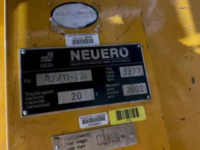 (4) 20 TON (160,000 LBS TOTAL) RAILWAY / NEUERO HEAVY DUTY MOBILE VERTICAL LIFT JACKS: YOBRO #23870