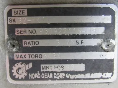 Nord SK32-MKII In Line Speed Reducer 3.75:1 Ratio