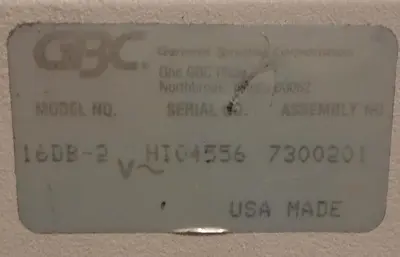 USED GBC 16DB-2
