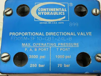 Continental Hydraulics ED05M-3F1O-GBT-24L-B Proportional Directional Valve 24VDC