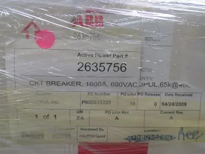 New | in-Stock ABB S7H1600CWBA3S8 2635756 Circuit Breakers Texas US | Aucto #1308396
