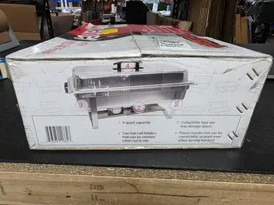 New | in-Stock ABC New ABC CEC-FOLD Full Size 8 Qt. Stainless Steel Economy Chafer Set - TH5 Steam Tables (Food) Illinois US | Falcon Restaurant Supply #1373585
