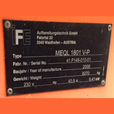 IFE 2.7m wide Overband Magnetic Separator