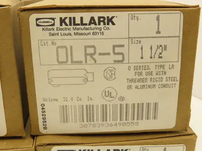 Hubbell OLR-5 LR Conduit Body Connector Size 1-1/2" 3-#1/0 AWG Lot of 5