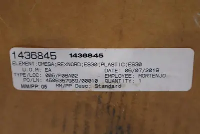 REXNORD 10287353 ES30 OMEGA ELEMENT NEW WITH BOX STOCK H356