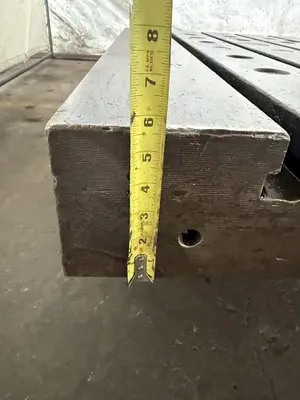 74" X 50" X 6" T-SLOT BOLSTER PLATE. STOCK #0113426
