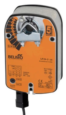 Belimo LF24-3 US Damper Actuator, 35 in-lb [4 Nm], Spring Return Floating Point [New]