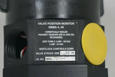 NEW WESTLOCK ASEPCO .50" 9920-M2-1-1 08-20B VALVE POSITION MONITOR NEMA 4 4X
