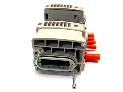 USED SMC 4 VALVE PNEUMATIC 5 PORT MANIFOLD INTERFACE