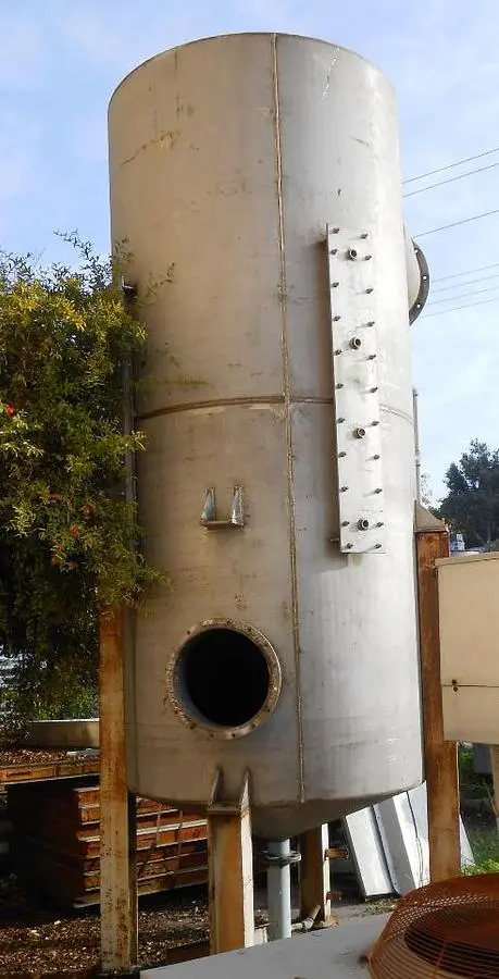 Tank, 1,600 Gallon, 316 Stainless Steel, 60" x 11', Carbon Steel Legs #S742089