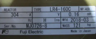 NEW FUJI ELECTRIC LR4-160C AC REACTOR LR4160C
