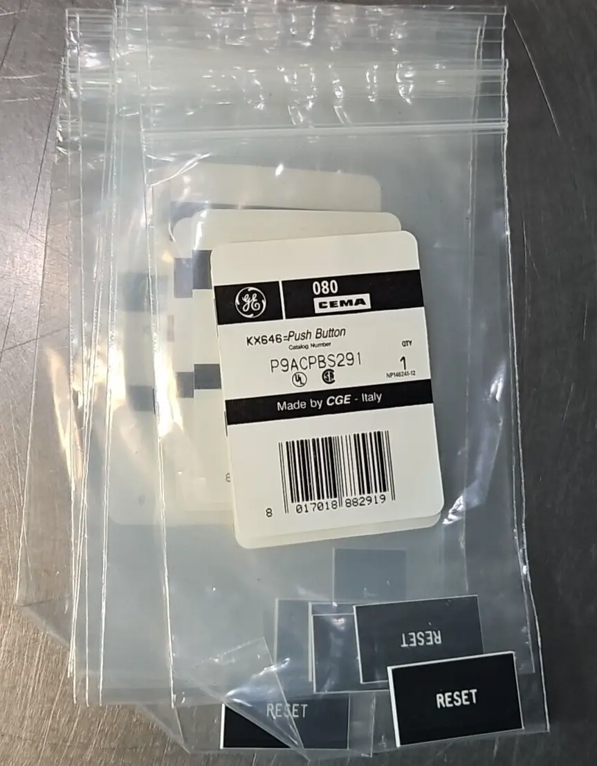 GE P9ACPBS291 push button sticker lot of 9. Loc4B17