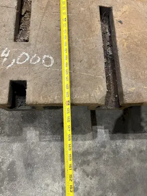 12' LONG X 8' WIDE X 5" THICK T-SLOTTED FLOOR PLATE / LAYOUT TABLE: YOBRO #23835