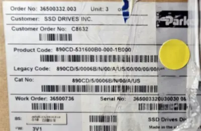Parker 890CD/5/0006B/N/00/A/US Servo Drive (BIN721)