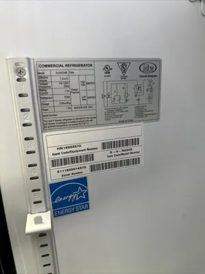 174-0210 IDW G-9 N334B Self Contained Vertical Glass Door Cooler