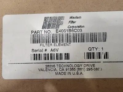 USED WESTERN FILTER E4051B6C03
