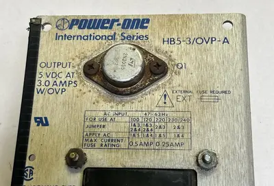 Used POWER-ONE HB5-3/OVP-A Miscellaneous Equipment (Electrical & Power) | Surplus Asset Holdings #1194185