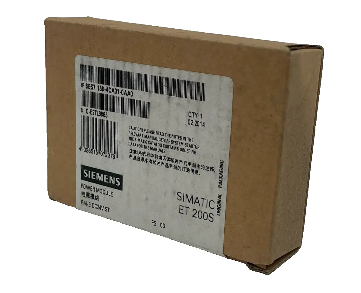 NEW SEALED SIEMENS 6ES7138-4CA01-0AA0 POWER MODULE 6ES71384CA010AA0