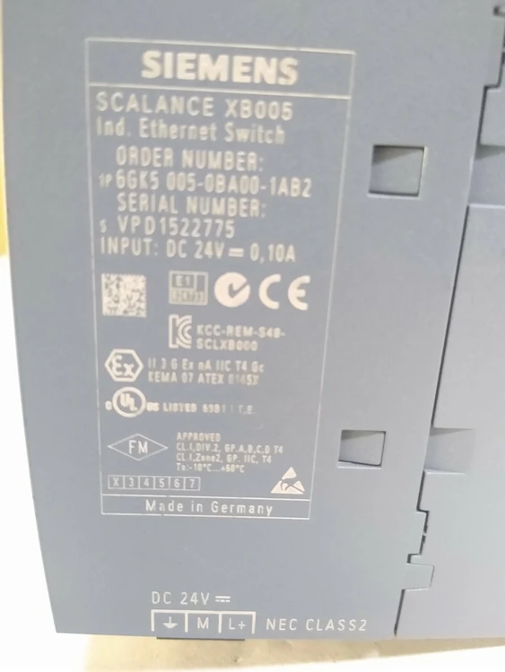Used Siemens 6GK5-005-0BA00-1AB2 Misc Industrial Equipment Arizona US | ASSET CONVERSION SPECIALISTS, INC. #320000