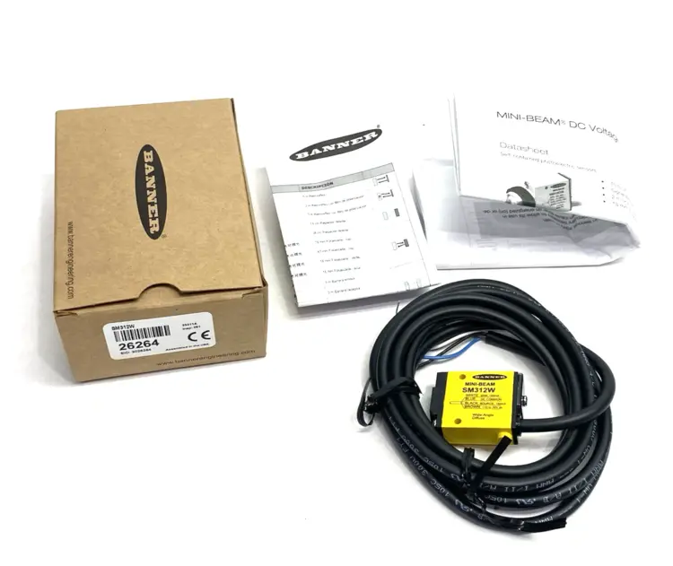 Used BANNER ENGINEERING MINI-BEAM DIVERGENT DIFFUSE SENSOR RANGE: 130MM 26264 Sensors | Maverick Industrial Sales #1099363