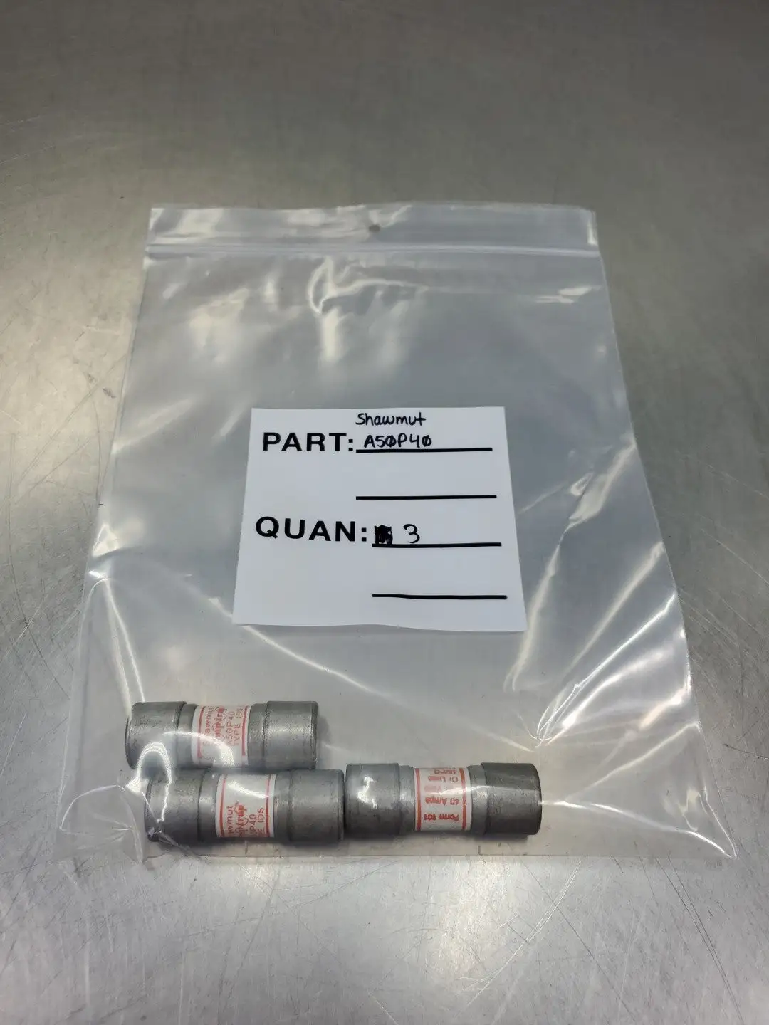 USED Gould Shawmut A50P40 Amp-Trap Fuse, 40A, 500V, Lot of 3