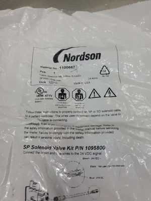 Nordson 1100687 Solenoid Valve M8 Cable, 24VDC 0.5A. 5E-31