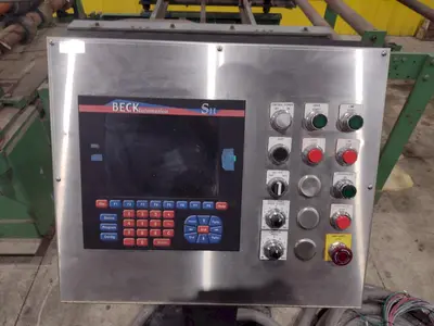 36" WIDE R-PANEL ASC ROLLFORMING LINE WITH REEL & CUT OFF, BECK CONTROLS
