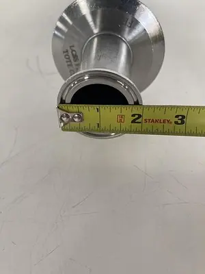 USED DETACHABLE STAINLESS STEEL 15" SPRAY BALL W/ 1 1/2" SANITARY FITTINGS