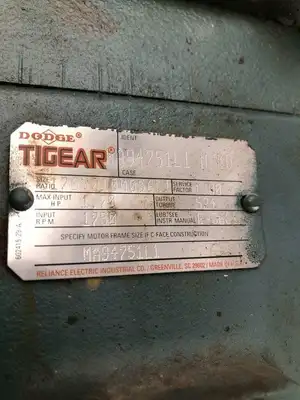 Dodge Tigear MA94751L1-N-KD Worm Gear Speed Reducer 10:1 1.7HP 1750RPM 524lb-in