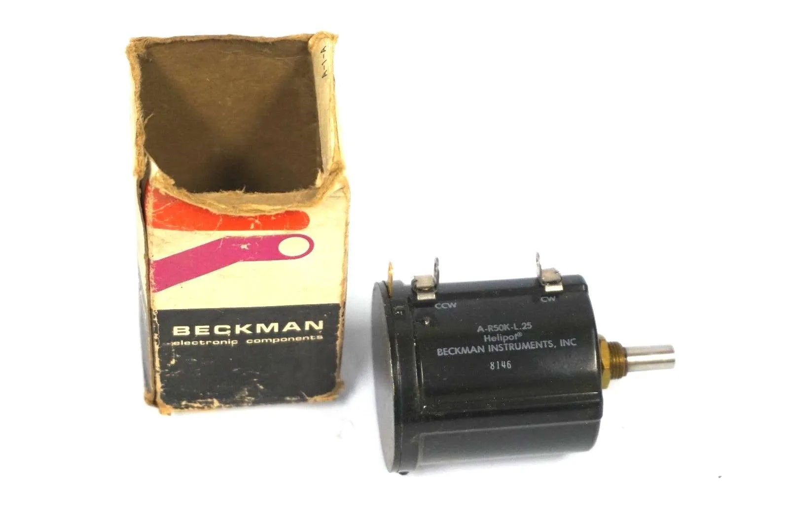 NEW BECKMAN A-R50K-L.25 POTENTIOMETER AR50KL.25