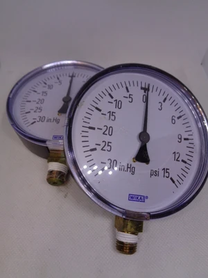 (2) Wika -30 in.Hg - 15 psi Pressure Gages