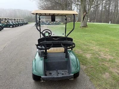 (1) 2015 E-Z-Go golf cart with a Kawasaki gas engine, does not include Club canopy, includes ball wa...