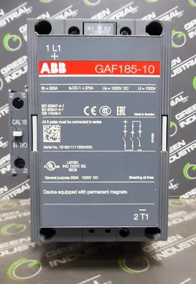 ABB GAF185-10 3 Pole Contactor 1SFL497025R7011 Broken Fin See Pictures Used