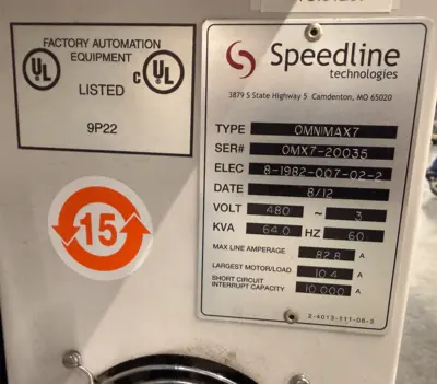 USED SPEEDLINE OMNIMAX 7