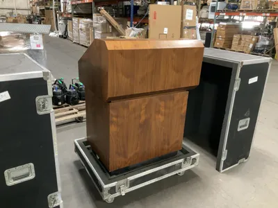 Used VANSAN CO. PORTABLE SPEAKER PODIUM, Commercial Audio/Visual Equipment Michigan US | Miedema Asset Management Group #1403014