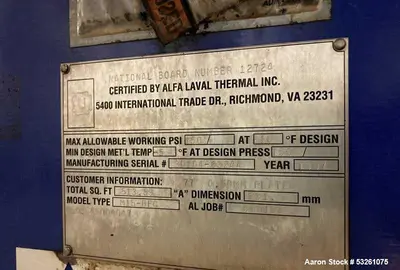 Used ALFA LAVAL M15-BFG Heat Exchangers Illinois US | Aaron Equipment #1241250