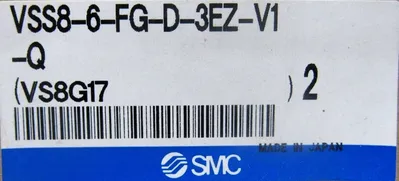 NEW BOX OF 2 SMC VSS8-6-FG-D-3EZ-V1-Q PNEUMATIC VALVE VSS86FGD3EZV1Q
