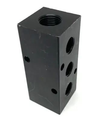 USED POLYCONN PNEUMATIC MANIFOLD 3-PORT 1/4” NPT OUT 3/8” NPT IN